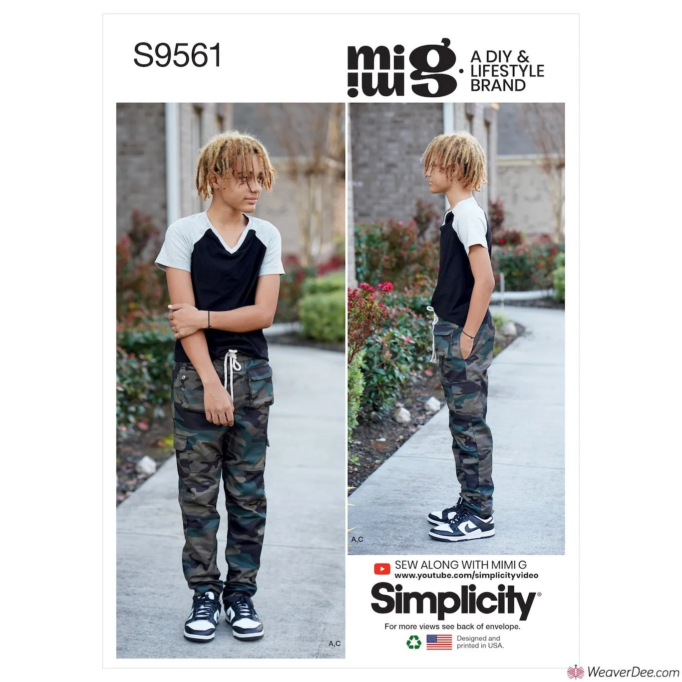 Simplicity Pattern S9561 Boys' Knit Top & Woven Pants & Shorts