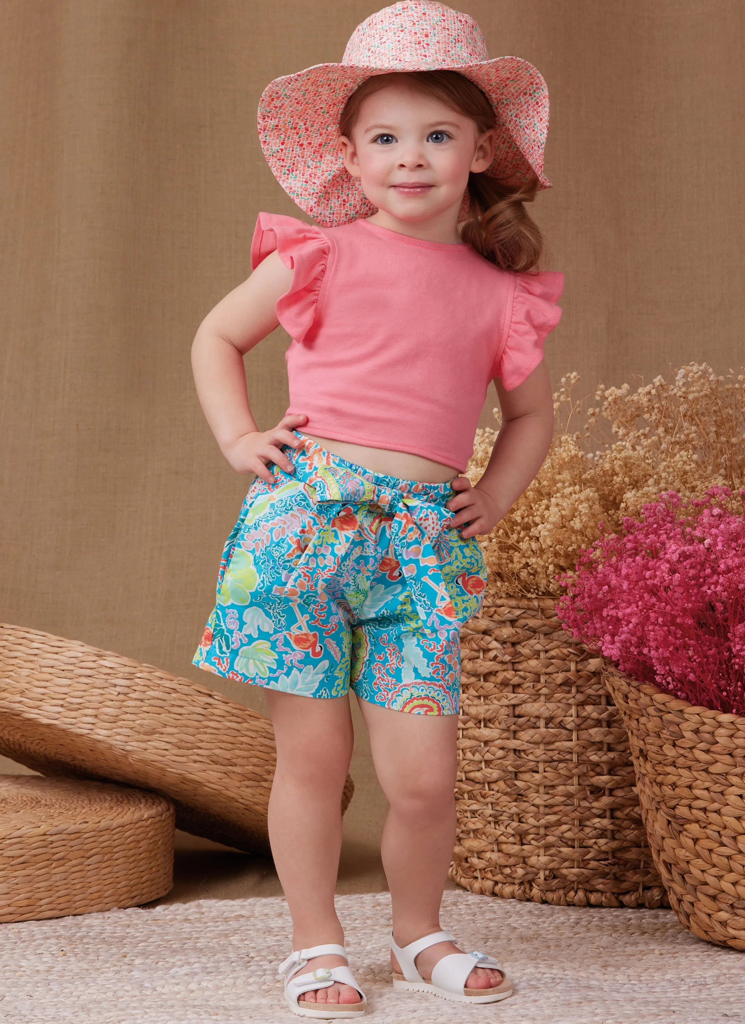 Simplicity Sewing Pattern 9961 Toddlers' Shorts, Pants, Hat and Top