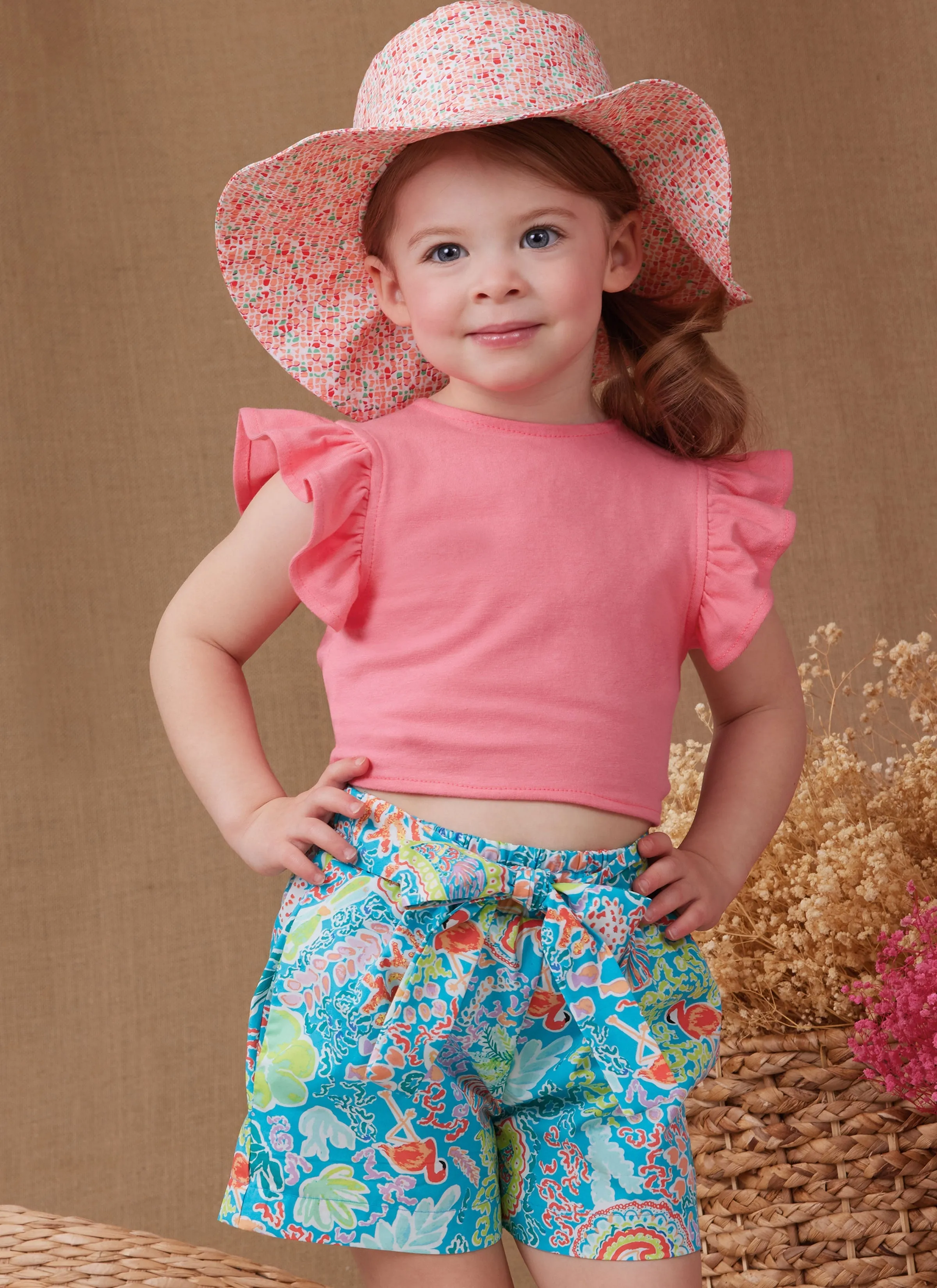 Simplicity Sewing Pattern 9961 Toddlers' Shorts, Pants, Hat and Top