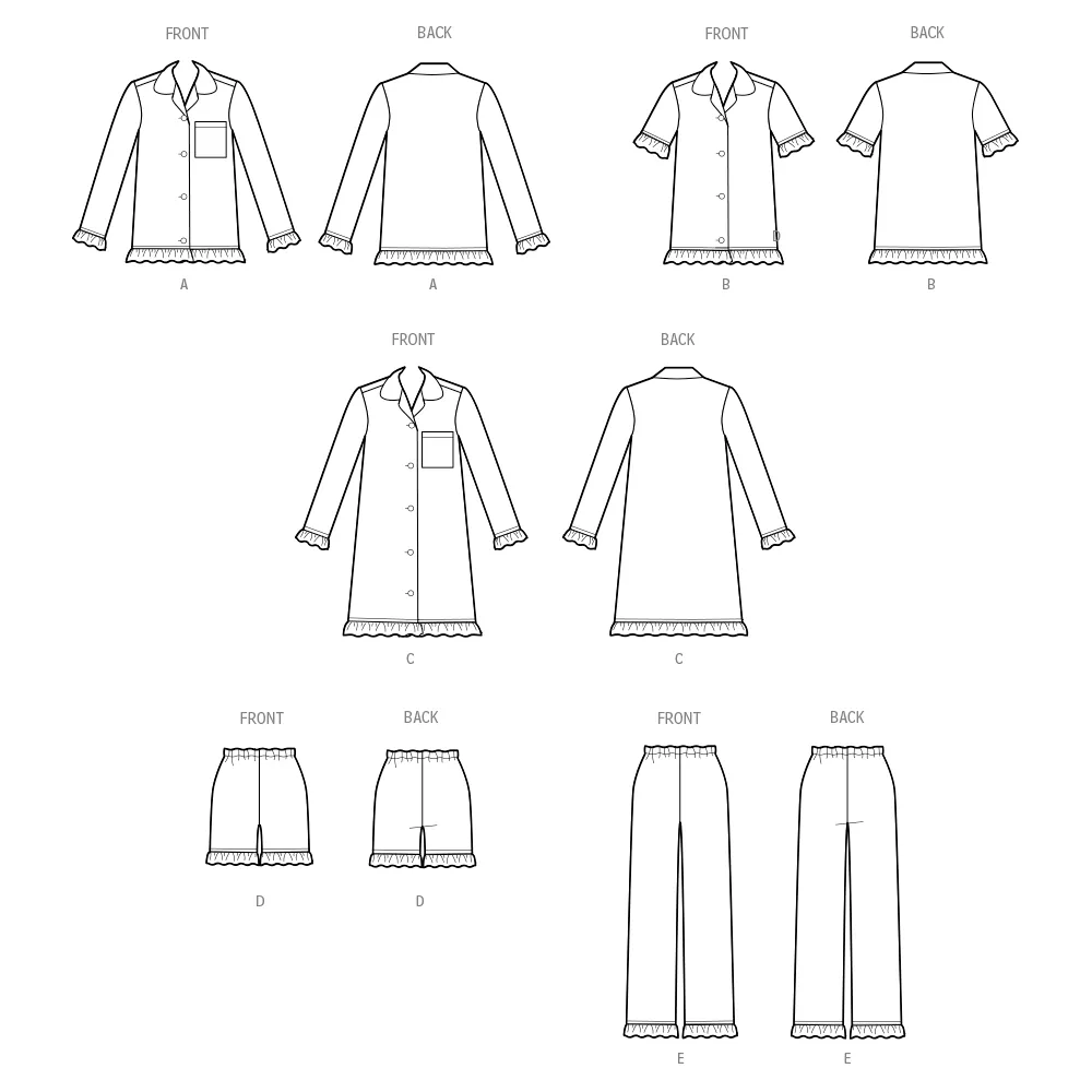 Simplicity sewing pattern S3045 Girls' Loungewear