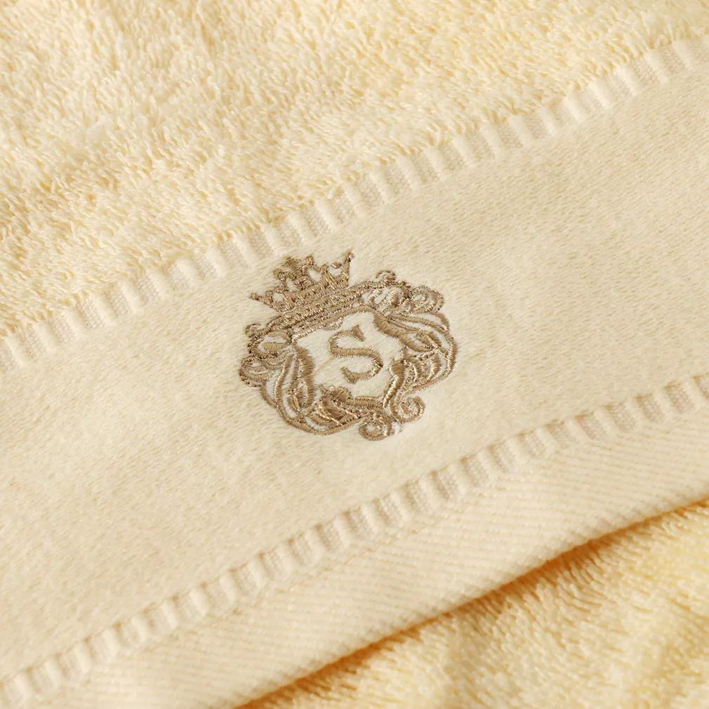 Sunshinejing Premium 100% Pure Cotton Bath Towel Set; 1 Bath Towels,1 Hand Towel & 1 Washcloth,Luxury Bathroom Super Soft Hotel & Spa Quality Highly Absorbent (Light Yellow)