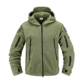 Tactical Fleece Jacket Military Uniform Soft Shell Casual Hooded Jacket Men Thermal Army Clothing