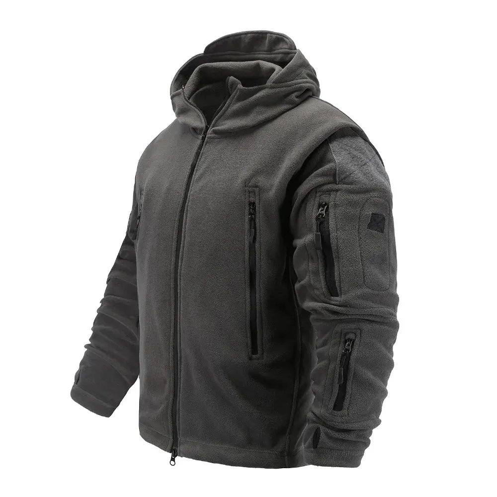 Tactical Fleece Jacket Military Uniform Soft Shell Casual Hooded Jacket Men Thermal Army Clothing