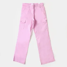 Teens Girls Cotton Pant Cargo - Lilac