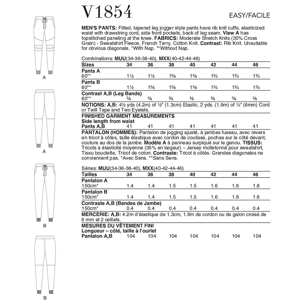 V1854 Men's Pants