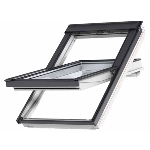 VELUX GGL CK04 2067 High Energy Efficiency Glazing White Painted Centre-Pivot Window (55 x 98 cm)