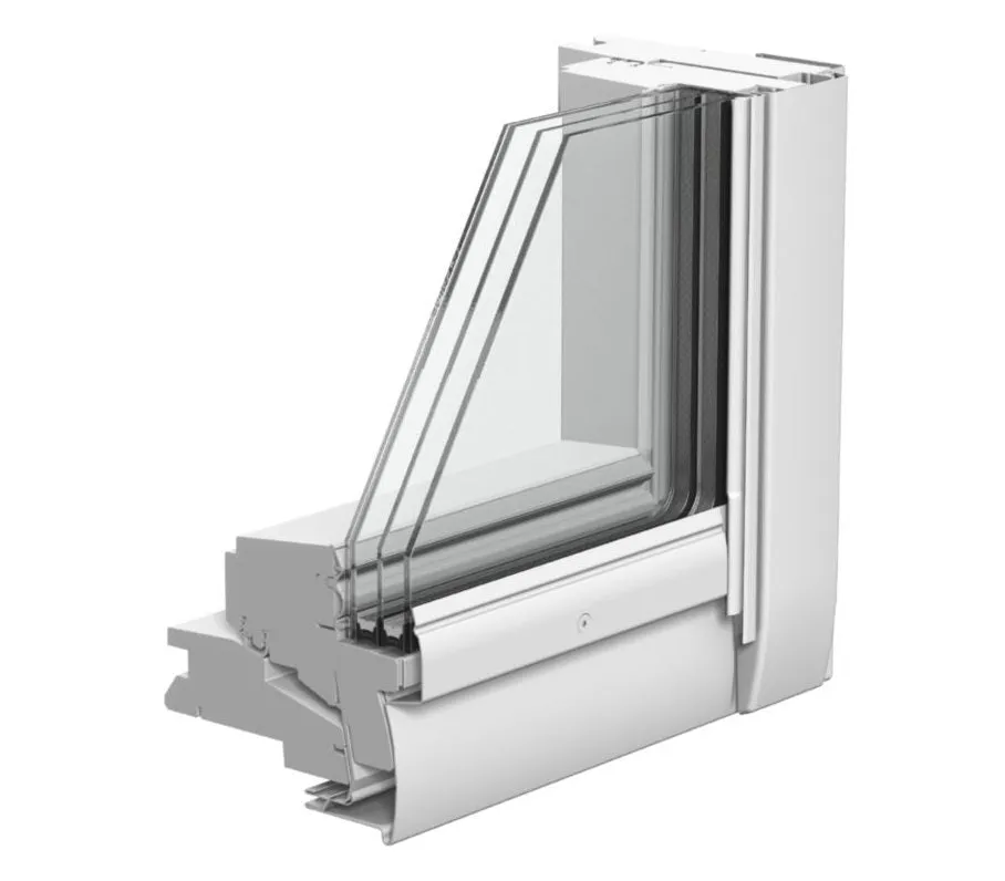 VELUX GGL CK04 2067 High Energy Efficiency Glazing White Painted Centre-Pivot Window (55 x 98 cm)