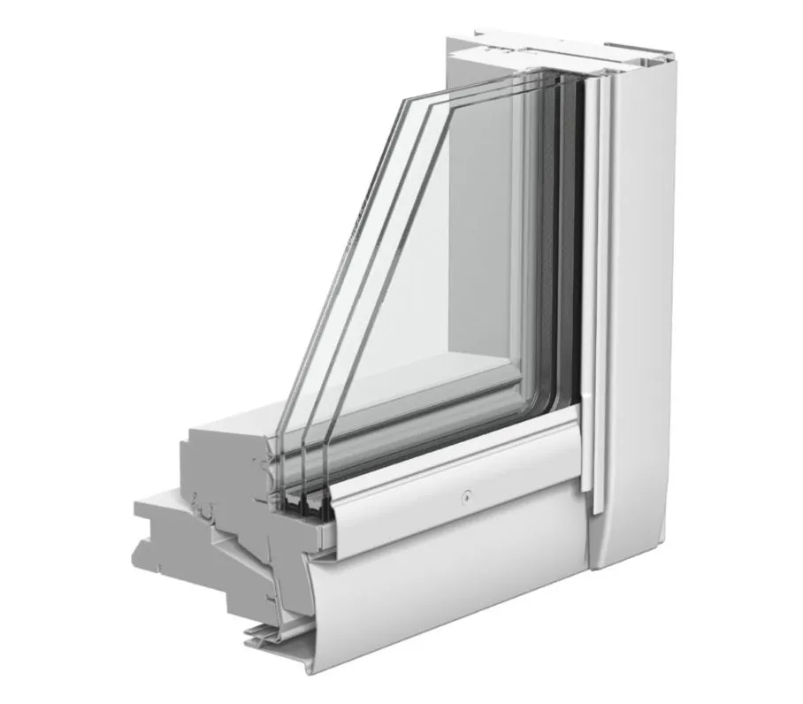 VELUX GGL UK04 2069 Solar UV Heat Protection Glazing White Painted Centre-Pivot Window (134 x 98 cm)